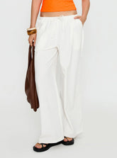 Destinee Frill Pant White